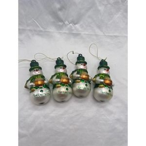 VTG set of 4 blown glass “Irish” ornaments